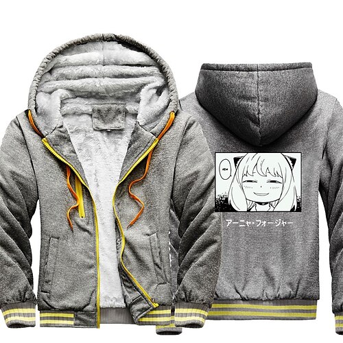 

Inspired by Anime Character Anya Forger Hoodie Anime Outerwear Anime Graphic Outerwear For Men's Women's Unisex Adults' Hot Stamping 100% Polyester Casual Daily