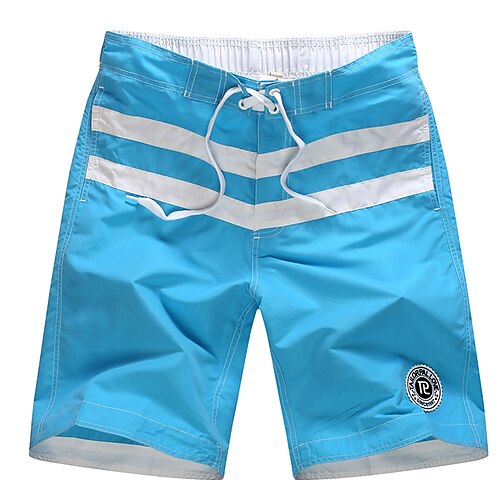 

Men's Swim Shorts Swim Trunks Board Shorts Drawstring Elastic Waist Color Block Comfort Breathable Short Casual Daily Beach Fashion Streetwear Royal Blue Dark Blue Micro-elastic