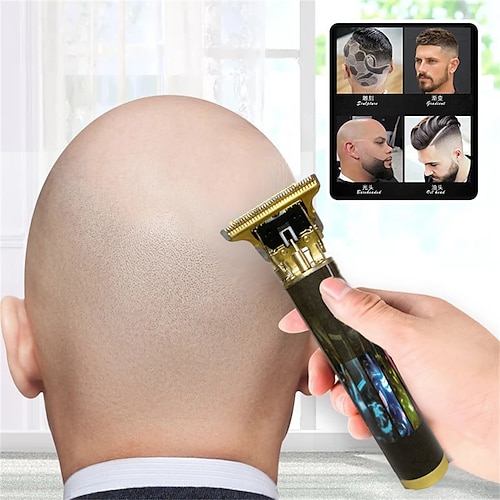 

USB Vintage T9 Electric Hair Trimmer For Man Cordless Clippers Professional Beard Hair Cutting Machine Barber RechaGeable