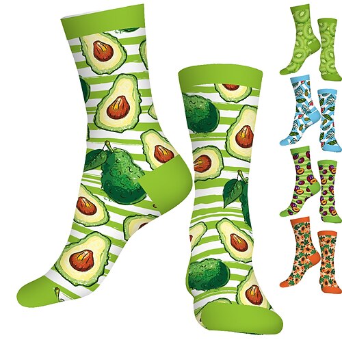 

Men's Women's Socks Compression Socks Cycling Socks Funny Socks Novelty Socks Bike / Cycling Breathable Anatomic Design Wearable 1 Pair Fruit Cotton Red Blue Dark Green S M L