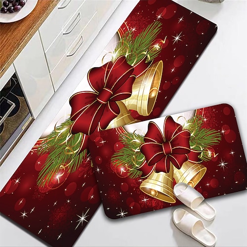 

Christmas Kitchen Diatomaceous Earth Rug Super Absorbent for Kitchen Room Living Room Quick-Drying Non-Slip Door mat