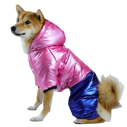 

Perros Gatos Abrigos Bloque de color Elegante Ordinario Casual / Diario Exterior Vacaciones Invierno Ropa para Perro Ropa para cachorros Trajes De Perro Impermeable Plata Verde Rosa Disfraz para