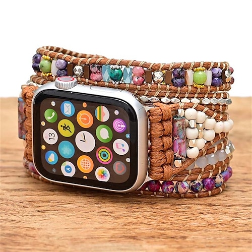 

1PC Smart Watch Band Compatible with Apple iWatch 38/40/41mm 42/44/45/49mm Ultra Series 8 7 6 5 4 3 2 1 SE Handmade Braided Rope for iWatch Smartwatch Strap Wristband Fabric Handmade Multilayer