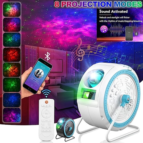 

Galaxy Light Cloud Galaxy Light Projector Night Lights Lights for Bedroom Bluetooth Music Speaker Laser Starry Sky Projector LED Christmas Gift