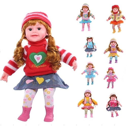 

22 Inch Intelligent Touch Voice Simulation Dolls Interactive Enamel Dolls Girls Children Early Education Toys