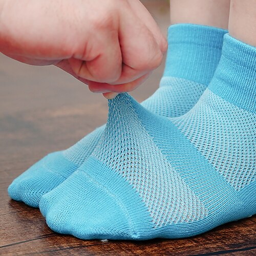 

Men's 1 Pair Socks Sport Socks / Athletic Socks Casual Socks Fashion Comfort Solid Colored Thin Spring & Summer Light Blue Black Pink