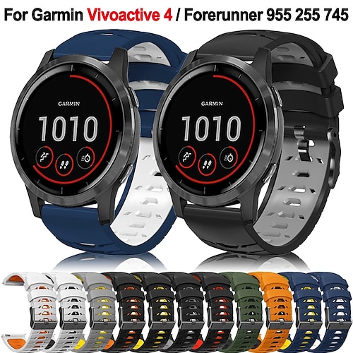 

Smart Watch Band 20/22mm Silicone Bracelet For Garmin Vivoactive 4 3 Venu 2 Plus Forerunner 955 255 645 245 745 Strap Venu Sq 2plus Watch Band