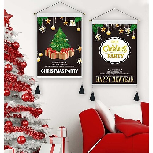 

Christmas Hanging Cloth Photography Background Room Decoration Wall Covering Background Cloth Santa Claus Living Room Decoration Bedside Tapestry