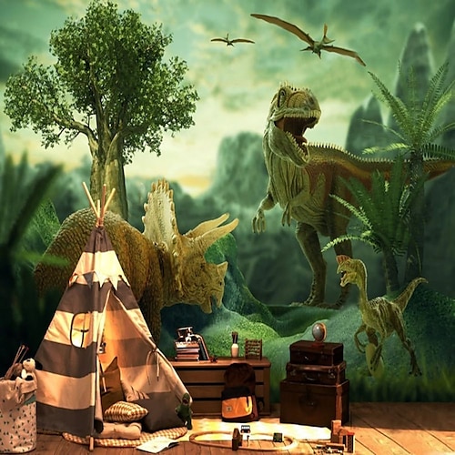 

Animal Wallpaper Mural Dinosaur Wall Covering Sticker Peel and Stick Removable PVC/Vinyl Material Self Adhesive/Adhesive Required Wall Decor for Living Room Kitchen Bathroom