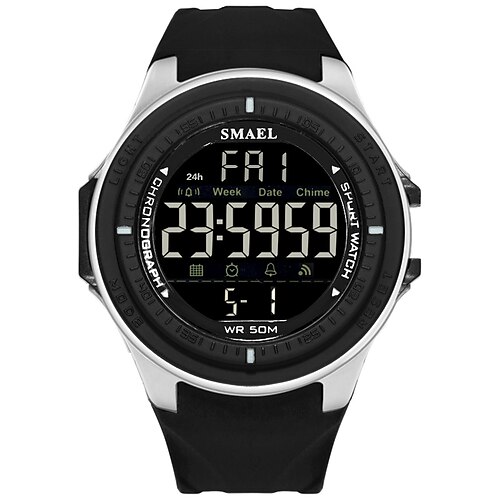 

LED Digital Wristwatches Luxury Brand SMAEL Men Clock Automatic Sport Watches Alarm Reloje Hombre 1380 Army Watch Waterproof Men