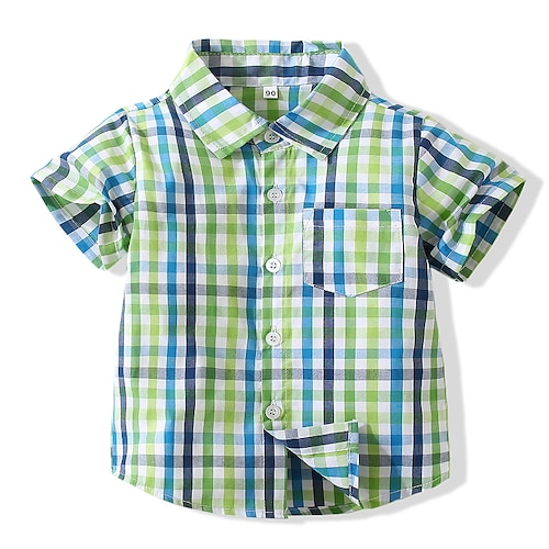 

Bambino (1-4 anni) Da ragazzo Camicia Banda Manica lunga Informale Adorabile Verde Inverno Vestiti 3-7 anni