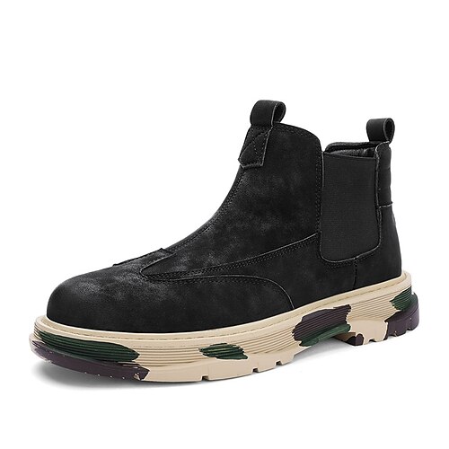

Hombre Botas Casual Clásico Diario Oficina y carrera PU Botines / Hasta el Tobillo Verde Trébol Negro Caqui Invierno Otoño