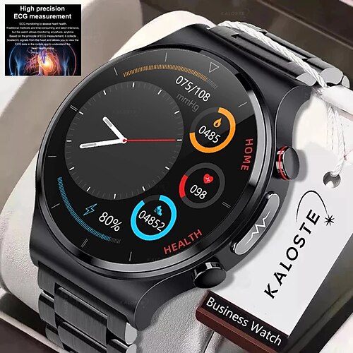 

E300 Smart Watch 1.32 inch Smartwatch Fitness Running Watch Bluetooth ECGPPG Temperature Monitoring Pedometer Compatible with Android iOS Women Men Waterproof Long Standby Message Reminder IP 67