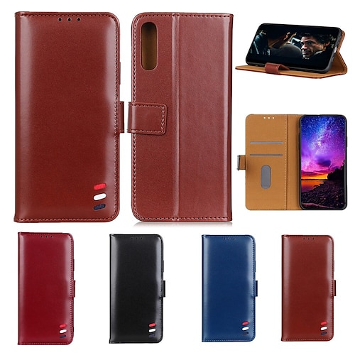 

Phone Case For Samsung Galaxy Full Body Wallet Case Leather Flip S22 Ultra S21 S20 Plus S20 FE Galaxy M31 Prime A51 Note10 Lite Shockproof Flip Magnetic Solid Color PU Leather TPU