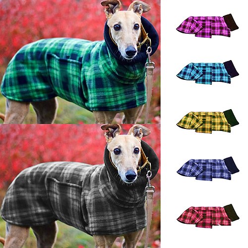 

Pet Clothing Fashion Cotton Padded Clothes Thickened Warm Lattice Dog Clothing Tx5179