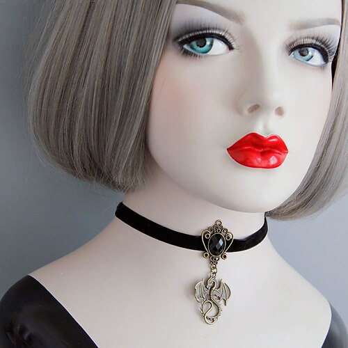 

Tattoo Choker Necklace Necklace Accessories Retro Vintage Punk & Gothic Steampunk Alloy For Goth Girl Cosplay Halloween Carnival Masquerade Women's Costume Jewelry Fashion Jewelry