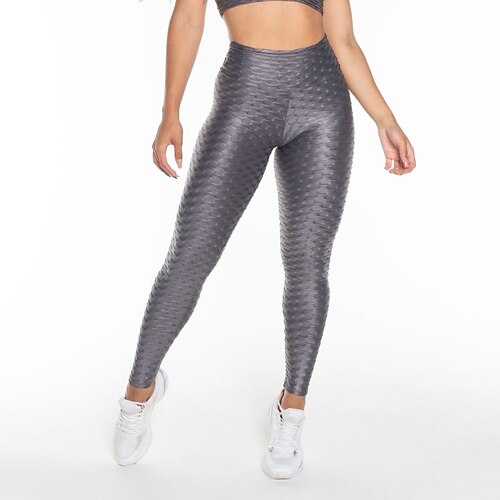

Women's Yoga Leggings Tummy Control Butt Lift High Waist Yoga Fitness Gym Workout Cropped Leggings Bottoms Black Green Grey Sports Activewear High Elasticity Skinny 21Grams