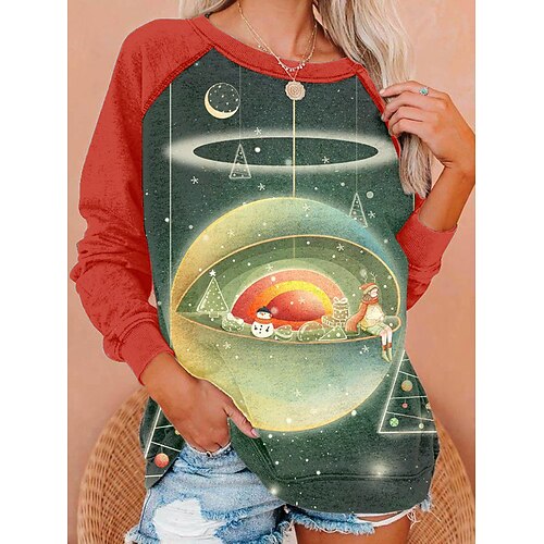 

Snowman Masquerade Hoodie Women's Christmas Christmas Carnival Masquerade Adults' Christmas Vacation Polyester Top