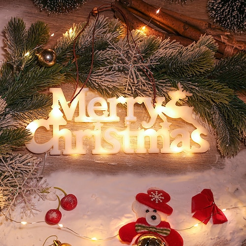 

Christmas Decorations Lights Battery Operated Merry Christmas Letter Alphabet Lights For Christmas Decoration