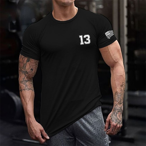 

Men's Unisex T shirt Tee Letter Graphic Prints Crew Neck Black Gray White Hot Stamping Outdoor Street Short Sleeve Print Clothing Apparel Sports Designer Casual Big and Tall / Summer