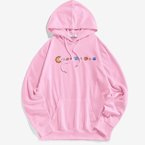 

Men's Hoodie Pink White Hooded Graphic Print Sports Outdoor Sports Streetwear Hot Stamping Basic Streetwear Casual Winter Fall Clothing Apparel Hoodies Sweatshirts