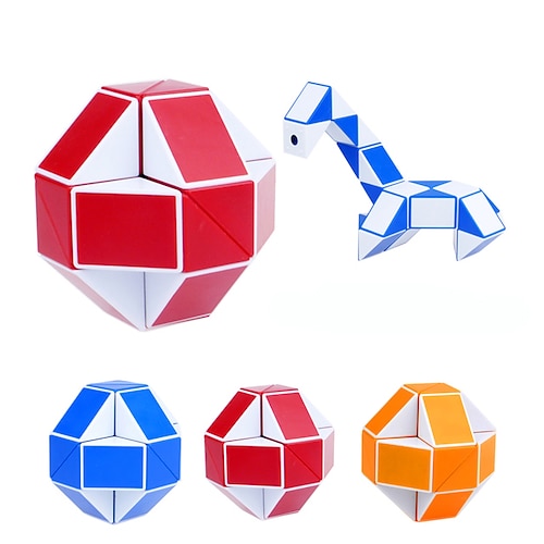 

Child Magic Snake Shape Cube Puzzle Toy Christmas Gifts Random Color3PCS