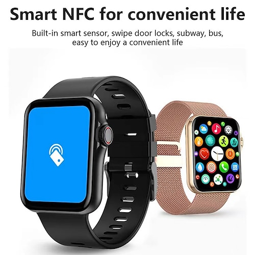 

D07 Smart Watch 1.7 inch Smartwatch Fitness Running Watch Bluetooth ECGPPG Temperature Monitoring Pedometer Compatible with Android iOS Women Men Waterproof Long Standby Hands-Free Calls IP 67 34mm