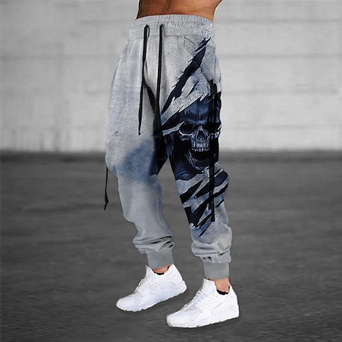 

Men's Sweatpants Joggers Trousers Drawstring Elastic Waist 3D Print Graphic Prints Comfort Sports Outdoor Casual Daily Cotton Blend Streetwear Designer Blue Purple Micro-elastic
