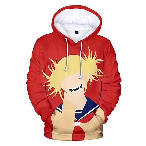 

Inspired by My Hero Academia Himiko Toga Hoodie Cartoon Manga Anime Front Pocket Graphic Hoodie For Men's Women's Unisex Adults' 3D Print 100% Polyester Casual Daily