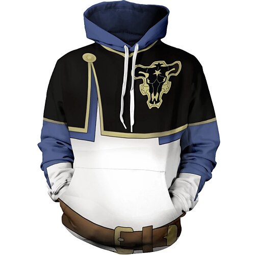 

Inspired by Black Clover Asta Yuno Grinbellor Hoodie Cartoon Manga Anime Front Pocket Graphic Hoodie For Men's Women's Unisex Adults' 3D Print 100% Polyester Casual Daily