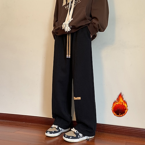 

Per uomo Nido d'ape Pantaloni in pile Pantaloni casual A cordoncino A zampa Gamba dritta Tinta unita Lunghezza intera Informale Giornaliero Semplice Casuale / sportivo Morbido Nero Cachi
