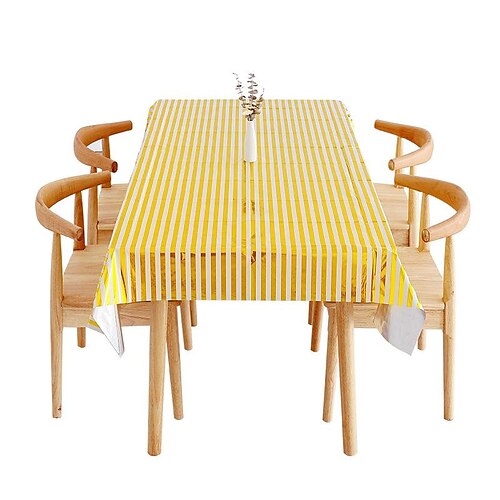 

Toalha de mesa de plástico descartável à prova d'água pe capas de mesa para eventos internos ou externos, festas de aniversário, casamentos 1pcs