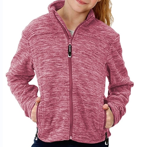 

Toddler Girls' Jacket & Coat Solid Color Active Outdoor Coat Outerwear 7-13 Years Winter Black white Black Blue