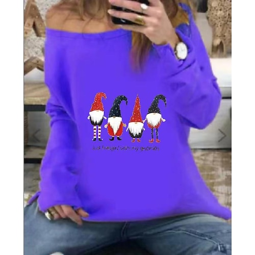 

Santa Claus Masquerade Ugly Christmas Sweater / Sweatshirt Women's Christmas Christmas Carnival Masquerade Adults Party Christmas Polyester Top