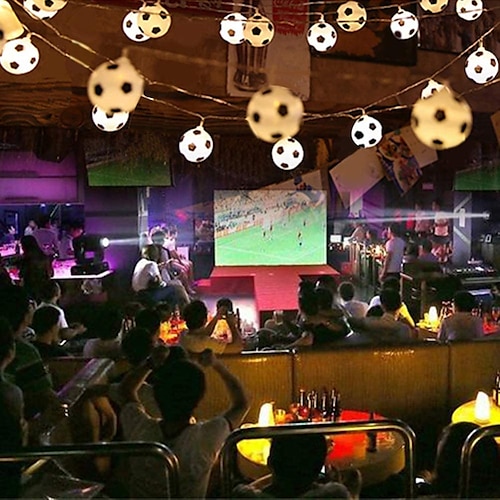  LED Football String Lights Euro Cup 3M 1.5M Battery or USB Operation World Cup DIY Football Fairy Lights Bar KTV Club Party Children's Room Decoration