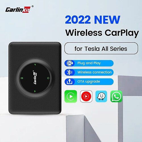 

Carlinkit Tesla upgrades wireless carplay Wireless Carplay Adapter Eurasia Edition For Tesla Model 3 Model Y S Requires SIM card for networking