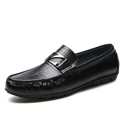 

Men's Loafers & Slip-Ons Drive Shoes Casual Daily PU Black Yellow Winter Fall