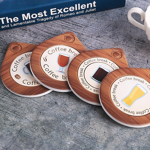 

creative drop-shaped heat insulation pad modern desktop decoration coffee tea coaster combination dual-purpose pot pad ceramic coaster