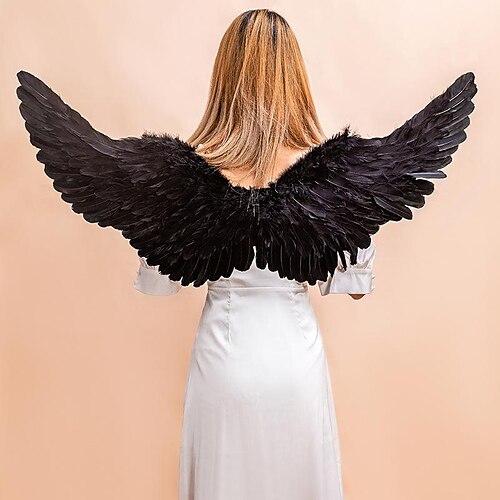 

Les fabricants fournissent des ailes de plumes d'ange pour adultes d'Halloween, des accessoires de photographie de performance de scène pour enfants