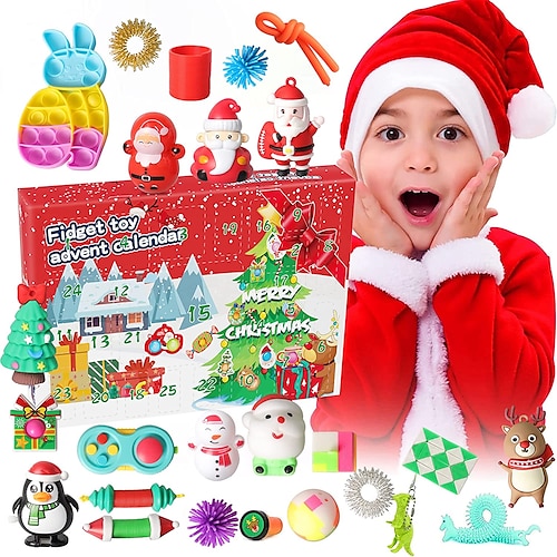 

Fidget Advent Calendar 2022 for Kids Christmas Advent Calendars Countdown 25 Days Surprise Box Christmas Advent Calendar Sensory and Fidget Toys Surprise Gifts for Girls & Boys