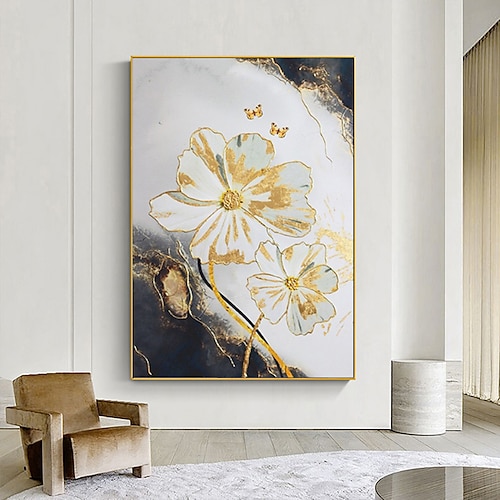 

Handmade Oil Painting Canvas Wall Art Decoration Modern Abstract Texture Flowers for Home Decor Rolled Frameless Unstretched Painting