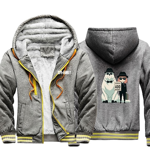 

Inspired by Anime Character Anya Forger Bond Forger Hoodie Outerwear Sherpa Jacket Anime Graphic Outerwear For Men's Women's Unisex Adults' Hot Stamping 100% Polyester Casual Daily