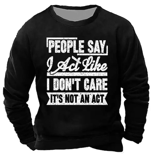 

Herre Sweatshirt bluse Sort Navyblå Rund hals Bogstaver Grafiske tryk Trykt mønster Daglig Sport Ferie 3D-udskrivning Basale Gade Designer Forår & Vinter Tøj Hættetrøjer Sweatshirts