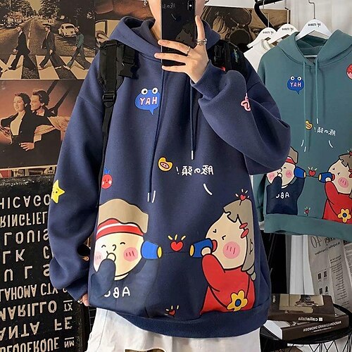 

Inspired by Cartoon people Cosplay Hoodie Cartoon Manga Print Graphic Hoodie For Men's Women's Unisex Adults' 3D Print 100% Polyester Casual Daily