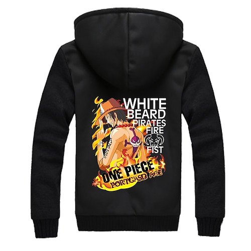 

Inspired by One Piece Portgas·D· Ace Hoodie Anime Outerwear Anime Graphic Outerwear For Men's Women's Unisex Adults' Hot Stamping 100% Polyester Casual Daily