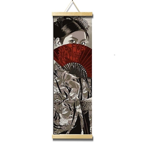 

painting valley cross-border supply decorative craft painting single japanese geisha finished hanging painting amazon supply