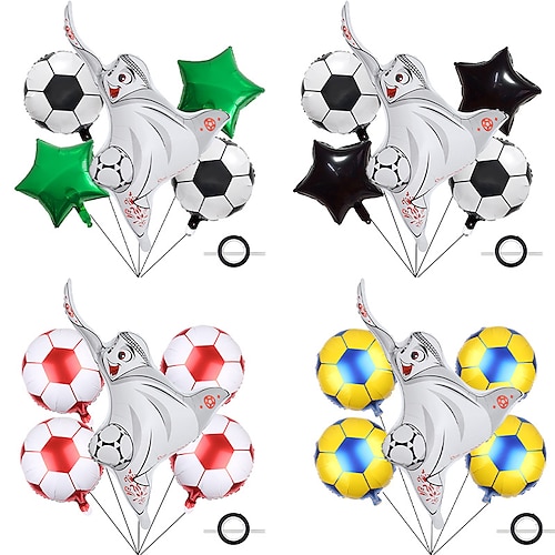 

New Qatar World Cup Soccer Aluminum Film Balloon Set Fans Celebrate Birthday Party Live Decoration