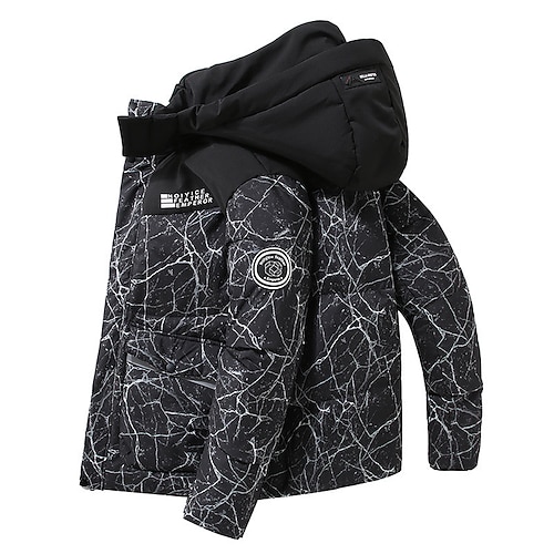 

Men's Coat Warm Sports & Outdoor Zipper Crack 3D Printed Graphic Hoodie Fashion Jacket Outerwear Long Sleeve Pocket Fall & Winter
