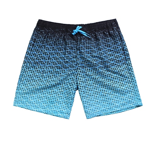 

Men's Swim Shorts Swim Trunks Board Shorts Pocket Drawstring Elastic Waist Graphic Plaid Comfort Breathable Short Sports Outdoor Casual Daily Fashion Streetwear BlackGrey Gradient blue