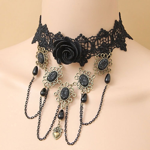 

Tattoo Choker Necklace Necklace Accessories Punk & Gothic Vintage Retro Alloy For Girl Cosplay Halloween Carnival Masquerade Women's Costume Jewelry Fashion Jewelry